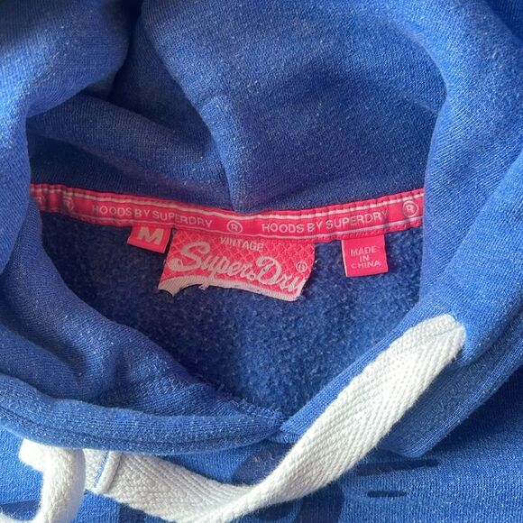 Super dry Vintage Women's Hoodie Pocket Front Graphic Pullover Jumper Hood M - Picture 12 of 14